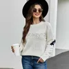 Dames t -shirt Sexy T -stukken Nieuwe damesbrief Jacquard Casual Sweater Slouchy Loose Pullover Dames trui plus size tops