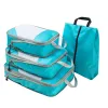 Bags 4x Portable Packing Organizers Compression Suitcase Organizer Bags Set Lightweight Travel Luggage Organizers for Underwear Socks