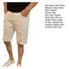 Shorts masculinos homens de cor sólida jeans elegante com buracos rasgados zíper bolsos de verão moda para ajuste reto