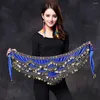 Belts Belly Dance Belt Multi-color Glass Silk Dancing Scarf Crystal Bellydance Waist Chain Hip Oriental