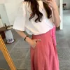 Kjolar hög midja för kvinnor 2024 lång kjol koreansk stor storlek lyx elegant kvinnors vintage klänning