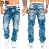 Straight Jeans Man Vintage Wash Denim pants Spring Summer Boyfriend baggy men Streetwear Cacual Designer Cowboy Trousers 240415