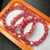 Bracelets de liaison bracelet de fraise naturel bracelet coeur cristal reiki guérison bijourie de mode de mode cadeau pour les femmes 1pcs