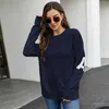 Maglietta da donna tees sexy lettera femminile jacquard casual maglione casual slouchy allentati maglione femminile