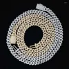 Ketens S925 zilveren ijs Moissanite Cubaanse ketting 8mm enkele rij kleur vvs hiphop keten voor vrouwen mannen ins cadeau233Z