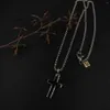 Collane di moda Designer a sospensione David Y Sterling Collection Classic Gemstone Cross Sword's Sword's Coppia maschi