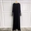 Ethnische Kleidung Muslim Out Abaya Kaftans Frauen Jilbabs Smocking Sleeve mit Strass Gebet Strickjacke Islamic Dubai Saudi Robe