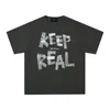 Мужские футболки T 2024 Summer Street Lose Casual Letters Printed Fort-Fortued футболка Hip Hop Keep It Real Cotton Tee