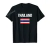 Herr t-skjortor mer design tropisk asien thailändsk flagg present thailand t-shirt för män kvinnor skjorta toppar bomull tees