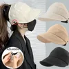 Boinas de chapéu de sol dobrável Brim Brim SunTring Caps Ajuste Mulheres Praia Praia Top Summer Summer Secado Visor Fisherman Cap boné