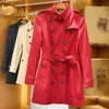 Women's Trench Coat Designer Sandringham Short, Medel och Long Double Breasted Classic Womens Windbreaker Coat VCAX