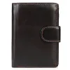 Wallets Men's Wallet Retro Vertical Genuine Leather Wallet Purse Top Cowhide Credit Card Holder Bag Wallet Man