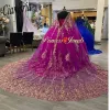 Prinzessin Quinceanera Kleider Gold Pailletten Applikationen Ballkleid Geburtstagskleid Schatz Schnürung süße 16 Kleidrobe