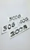 3D Chrome Silver Sticker för Peugeot 2008 3008 308 408 Letters Badge Emblem Logo Car BACK TRUNK DECAL993260