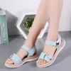 Casual skor kvinnor kvinnliga damer mor äkta läder sandaler lägenheter mjuk krok loop koreansk bling sommar strandstorlek 35-40