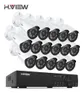 Système de surveillance hview 16ch 16 1080p Caméra de sécurité en plein air 16ch CCTV DVR Kit vidéo Android Remote View6692026