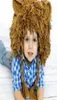Winter baby boy girls warm cartoon lion Knitted hats Hip hop funny headwear baby toddler headdress4921728