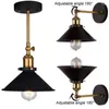 Wandlamp retro zwart ijzeren lampenkap E27 Edison Industry American Indoor Lighting for Living Room Vintage Lights Loft