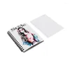 Smyckespåsar 100st/Lot A6 Pet Cover Spiral Coils Note Pad Notebook Sublimation Blank With Color Sticky