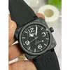 Bell und Ross Designer Top aaa Super Männer Uhr Automatische mechanische Uhr Bellbraun Leder Schwarze Ross Gummi -Armbanduhr