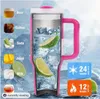 1pc neuer Quencher H2.0 40 Unzen Edelstahl Tumblers Tassen mit Silikongriff Deckel und Stroh 2nd Generation Car Becher Vakuum isoliertes Wasserflaschen Tassen G8821