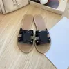 Designer Sandals Women Slides Sandles Slippers Leather Flat Sandal Mules Thong sandals Black Bown White Flip Flops Sliders Slipper Summer Beach Sandale Shoes