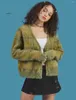 Women's Knits Women Plaid Cardigan Fuzzy Muntiiola Front Button Cropped Ty Harajuku E-girl Aesthetic Y2K Streetwear