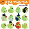 Sand Play Water Fun Halloween Rubber Duck ToyGlow in the Dark Halloween Rubber Duck in Bulk Bath Toy For Halloween tema Kid Gift Party Favor L416