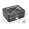 Chiave Protable Box Safe Key Locker Mini acciaio in acciaio Piggy Box Memority Cash Hidden Money Coin Gioielli in contanti con cassetto Casella di trasporto 240415