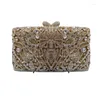 Evening Bags Nigeria Metal Decoration Small Flower Crystal Bag With Clutch Design For Ladies Party Banquets