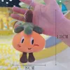 Keychains 13cm Kawaii Soft Mandarin Orange Keychain Plush Pendant DIY Trinket Kids fyllda leksaker Bag biltillbehör