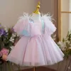 Vestidos de niña Ruffles Baby Dresses para niñas Sequinas Elegantes Vestidos de princesa para la fiesta de bodas 1-5 años.