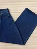 Frauen Jeans Blue Women Weitbein Denim Long Hosen Retro gerade hohe Taille 2024 Mode weiblich mit Taschen