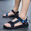 Sandals New mens sandals anti slip summer flip high-quality outdoor beach casual shoes affordable mens water shoes Q240419