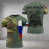 Herren-T-Shirts Vintage Russische Flagge 3D Print Herren T-Shirts Sommer Russland Veteran Strtwear O-Neck Short Slve Loose Clothing Plus Size Tops T240419