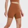 Shorts de yoga de grande hauteur l-80 nus ne sentant pas de leggings élastiques en T pantalon de sport pour femmes