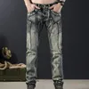 Homme cowboy pantalon rétro pantalon 90S Streetwear masculin jeans moto droit basse monture harajuku luxe régulier xs coréen style 240408
