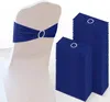 20 pièces Polyester Spandex Chair Sashes Bands Stretch Rise Stretch Cows with Buckle Slider for Wedding Banquet Party Decoration 240407