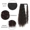 human curly wigs Long Curly wig with Velcro and corn perm long curly hair with water ripple synthetic fiber ponytail