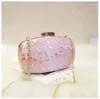 Evening Bags National Flowers Embroidery Bag Women Fashion Day Clutches Girls Party Wedding Chain Shoulder B125