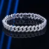 Chaîne 5nq0 Houtros 8 mm Bracelet cubain pour hommes 925 argent sterling plaqué 18 carats en carbone complet en diamant Hip Hop Link Link Finey Jeweley D240419