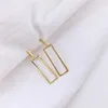 Altri orecchini a clip rettangolo geometrico quadrati minimalisti retrò Nuovi orecchini alla moda a vento freddo esagerato per le donne gioielli 240419