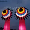 wholesale 2PCS Inflatable Monster Single Eyes Monsters Pillars Model Balloon Led Lights Glow for Event Decoration