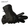 2018 New Winter Man Deer Piel de cuero Guantes de cuero macho calientes suaves 039S Glove Negro Tres líneas Diseño Men Mittens Sheep Hair Linin7935737