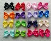 4 Grosgrain Ribbon Hair Bows Hair Clips Kid Baby Boutique Hairbows Hair Clips Girl Hair Accessories Xmas Gift LL