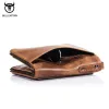 Wallets BULL CAPTAIN Vintage Brand Men Short Wallet Oil Wax Cowhide Wallets Thin Design High Quality Coin Purse Cash Card Holder