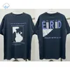 Camicie da uomo 2024 Summer Blue Black Short Short Tee Shirt Overszed Men Women Hip Hop Erd T-shirt all'interno di Tags