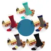 Men's Socks Stripes Design Men FASHION DESIGNER COLOURED COTTON Meias Crew Calcetines Hombre 5 Pairs/lot