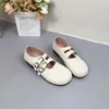 Casual Shoes Birkuir Genuine Leather Retro Mary Jane For Women Buckles Flats Elegant Slip On Luxury Female Red Walking