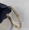 Designer Versatile Gold High Version Carter Bracelet Double Row Diamond Narrow Edition Female Rose Non fading PPJR